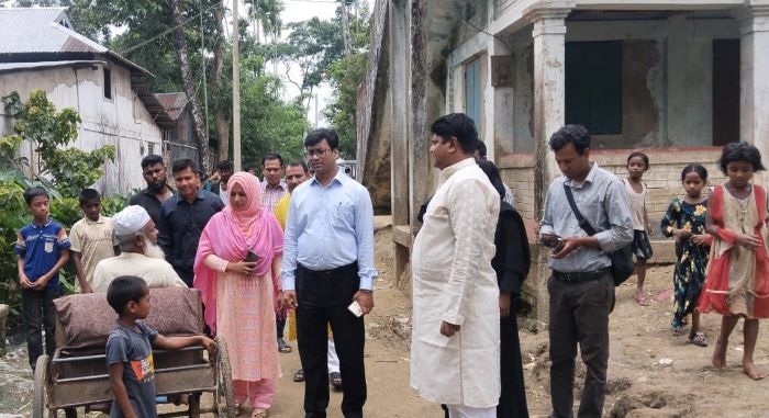 DC visited the house under construction for disabled family