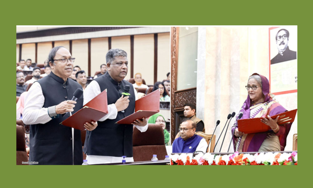 Taking oath of 5 city mayors and councilors