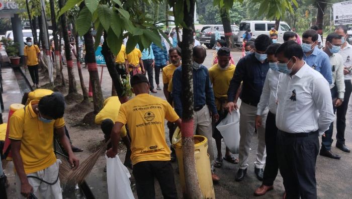 Cleanliness campaign in Sylhet district