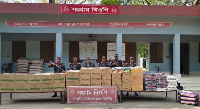 বিজিবির অভিযানে ১ কোটি ১৩ লাখ ১২ হাজার টাকার চোরাচালানী পণ্য আটক