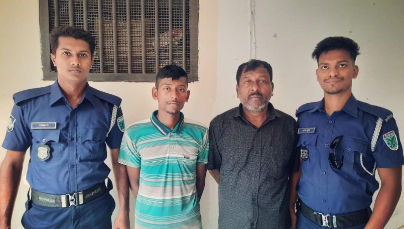 দিরাইয়ে যৌথ বাহিনীর অভিযানে ভারতীয় মদ ও নগদ অর্থ সহ পিতা-পুত্র গ্রেফতার