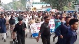 হবিগঞ্জের আ লীগের বিচার ও রাজনৈতিক কার্যক্রম নিষিদ্ধের দাবিতে এনসিপির মিছিল