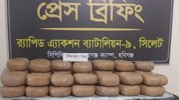 শায়েস্তাগঞ্জ থেকে ৭০ কেজি গাঁজা সহ ২ জনকে গ্রেফতার করেছে র‌্যাব-৯