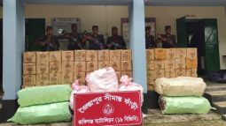 বিজিবির জকিগঞ্জ ব্যাটালিয়ন আটক করেছে ৯৭ লাখ ৭০ হাজার টাকার ভারতীয় পণ্য