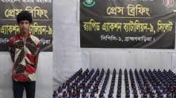 ব্রাহ্মণবাড়িয়ায় ১৯৮ বোতল ইসকফ সিরাপসহ ১ জনকে গ্রেফতার করেছে র‌্যাব