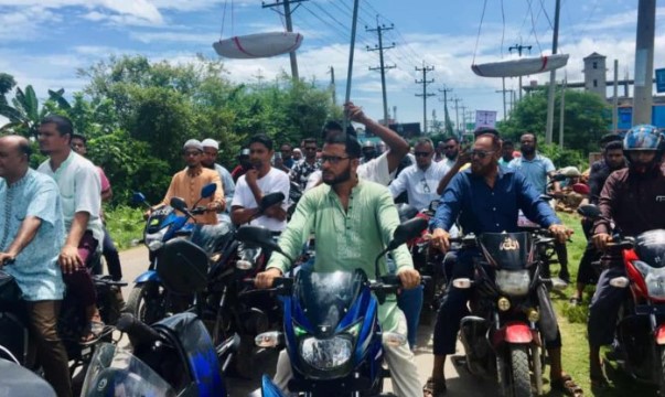 নবীগঞ্জে জামায়াতে ইসলামীর উদ্যোগে মোটরসাইকেল শোভাযাত্রা ও পথসভা