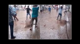 ঢাকায় ব্যবসায়ী হত্যার প্রতিবাদে মৌলভীবাজারে মিছিল করেছে ছাত্র-জনতা