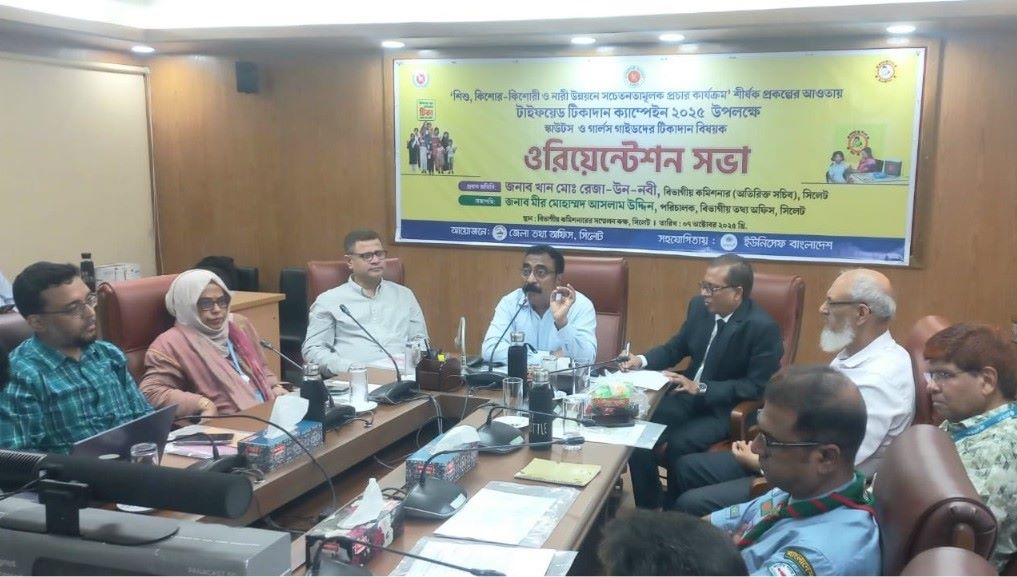 Typhoid vaccination campaign workshop with youth