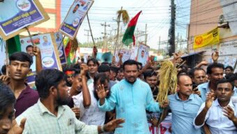 দিরাইয়ে বিএনপির মনোনয়ন প্রত্যাশী জাবেদের নেতৃত্বে মিছিল ও সমাবেশ