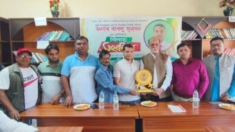জুড়ীতে বিদায়ী ইউএনও বাবলু সূত্রধরকে সংবর্ধনা জ্ঞাপন
