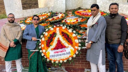 মহান বিজয় দিবসে শহীদ মিনারে সিলেট চেম্বারের শ্রদ্ধাঞ্জলি নিবেদন