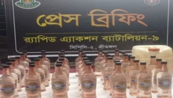 কমলগঞ্জে দেশীয় মদসহ মাদক ব্যবসায়ীকে গ্রেফতার করেছে র‌্যাব