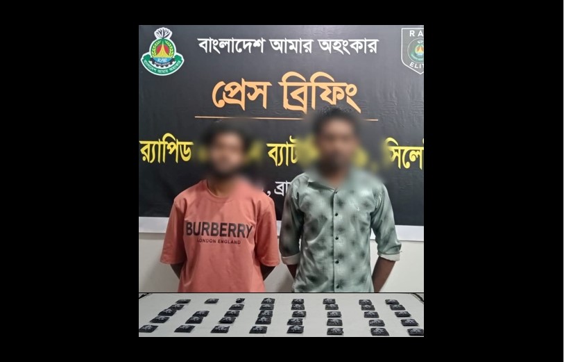 বিজয়নগরে ৭৬৮০ পিস ইয়াবাসহ ২ জনকে গ্রেফতার করেছে র‌্যাব