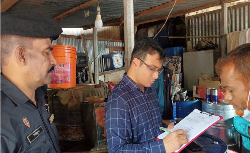 র‌্যাব-৯ ও ব্রাহ্মণবাড়িয়া জেলা প্রশাসনের অভিযানে জরিমানা আদায়