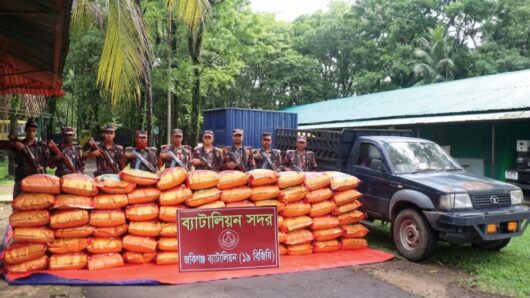 বিজিবির জকিগঞ্জ ব্যাটালিয়নের অভিযানে বিপুল পরিমাণ মালামাল জব্দ