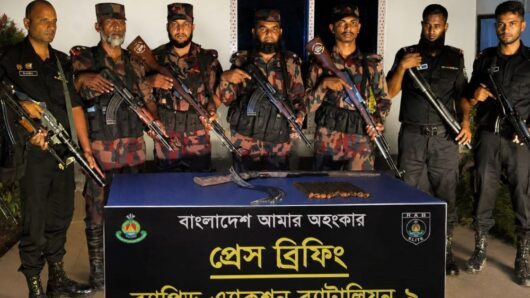 জকিগঞ্জে র‌্যাব-বিজিবির অভিযানে বিদেশী ওয়ান শ্যুটার গান ও বিস্ফোরক উদ্ধার