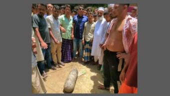 শাল্লায় মাদকবিরোধী অভিযানে গিয়ে পাওয়া গেলো ১৮১৮ সালের ধাতব পিলার