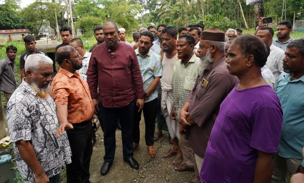 তেলিরাইয়ে সড়ক ও ড্রেনের কাজ পরিদর্শন করলেন সিসিক প্রশাসক