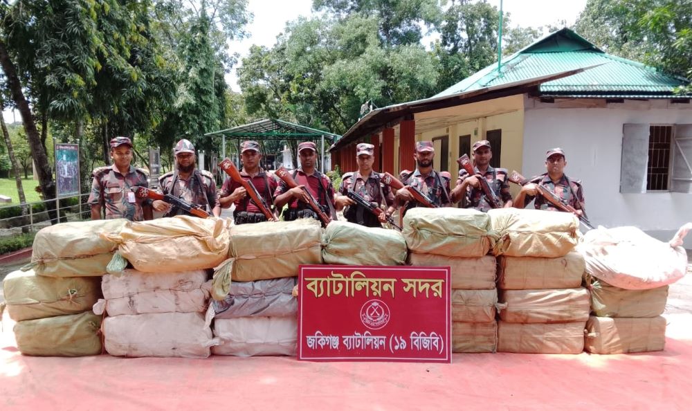 ১৯ বিজিবির অভিযানে সোয়া ৭৮ লাখ টাকার ভারতীয় মালামাল জব্দ
