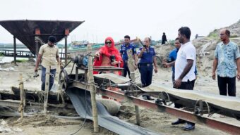 জাফলং-ডাউকি ইসিএ এলাকায় ড্রেজার ও এক্সকেভেটর সহ বিপুল সরঞ্জাম ধ্বংস