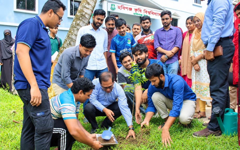 ৫ বছরে ২৫ কোটি বৃক্ষরোপণ কর্মসূচি || হবিগঞ্জ কৃষি বিশ্ববিদ্যালয়ে বৃক্ষরোপণ