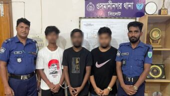 ওসমানীনগরে নিষিদ্ধ ছাত্রলীগের মশাল মিছিলের প্রস্তুতিকালে ৩ জন আটক