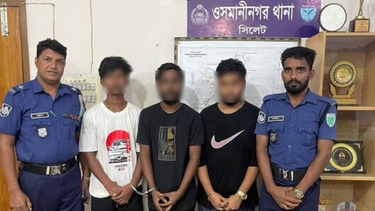 ওসমানীনগরে নিষিদ্ধ ছাত্রলীগের মশাল মিছিলের প্রস্তুতিকালে ৩ জন আটক