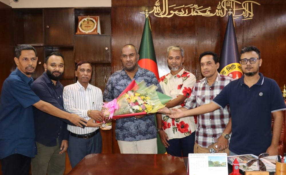 সিসিক প্রশাসকের সাথে জাসাস সিলেট জেলা শাখার নবগঠিত কমিটির সাক্ষাৎ