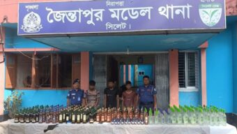 জৈন্তাপুর থানা পুলিশের অভিযানে মদ ফেনসিডিল ও ইয়াবা সহ গ্রেফতার ৩